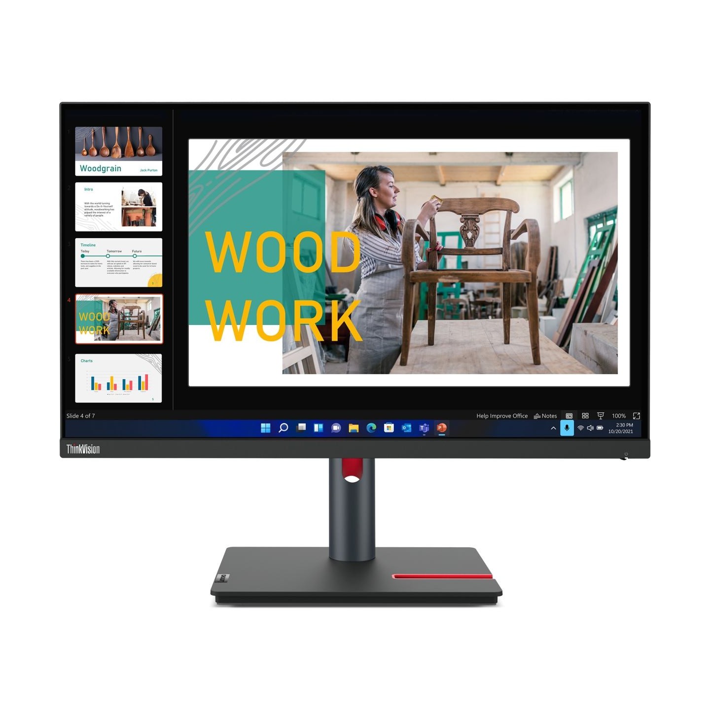 Lenovo 60,5cm/23,8" (2560x1440) Lenovo ThinkVision P24q-30 16:9 QHD IPS 60Hz 4ms HDMI DP USB Vesa Black / 63B4GAT6EU
