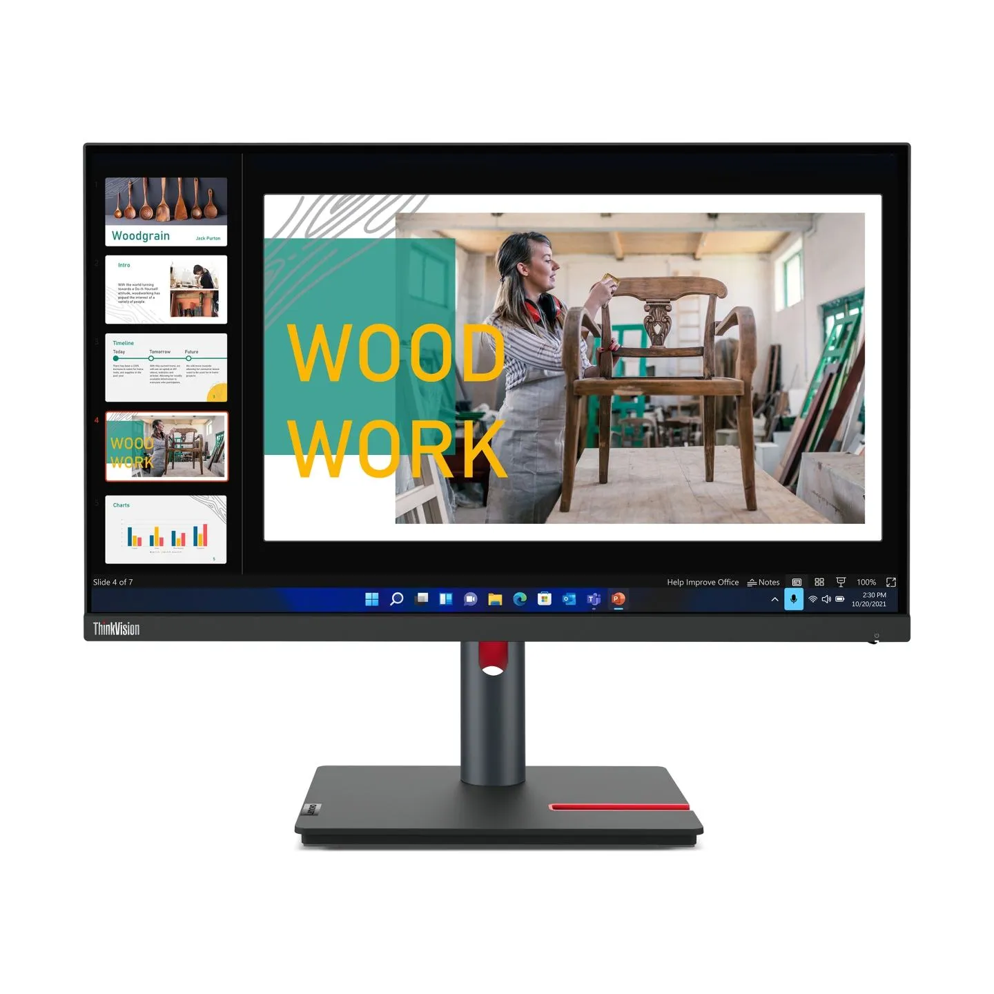 Lenovo 60,5cm/23,8" (2560x1440) Lenovo ThinkVision P24q-30 16:9 QHD IPS 60Hz 4ms HDMI DP USB Vesa Black / 63B4GAT6EU