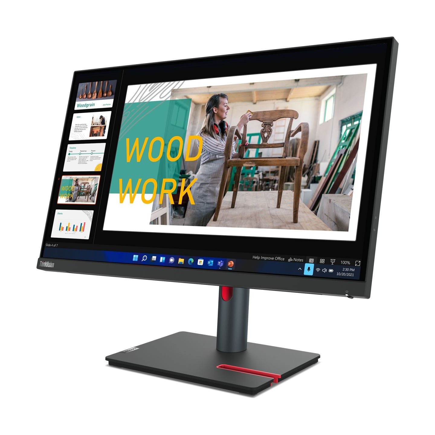 Lenovo 60,5cm/23,8" (2560x1440) Lenovo ThinkVision P24q-30 16:9 QHD IPS 60Hz 4ms HDMI DP USB Vesa Black / 63B4GAT6EU