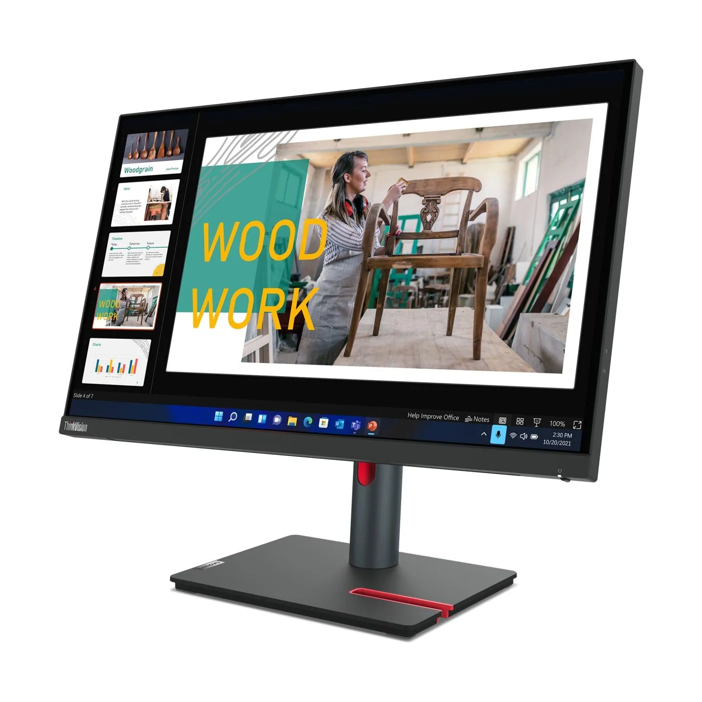 Lenovo 60,5cm/23,8" (2560x1440) Lenovo ThinkVision P24q-30 16:9 QHD IPS 60Hz 4ms HDMI DP USB Vesa Black / 63B4GAT6EU