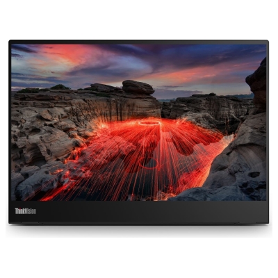 Lenovo 35,6cm/14" (2240x1400) Lenovo ThinkVision M14t Gen 2 IPS Touch portable 6ms 60Hz 2xUSB-C Black / 63FDUAT6WL