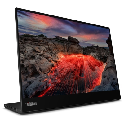 Lenovo 35,6cm/14" (2240x1400) Lenovo ThinkVision M14t Gen 2 IPS Touch portable 6ms 60Hz 2xUSB-C Black / 63FDUAT6WL