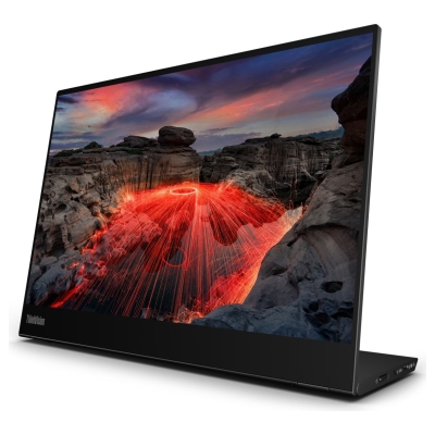 Lenovo 35,6cm/14" (2240x1400) Lenovo ThinkVision M14t Gen 2 IPS Touch portable 6ms 60Hz 2xUSB-C Black / 63FDUAT6WL