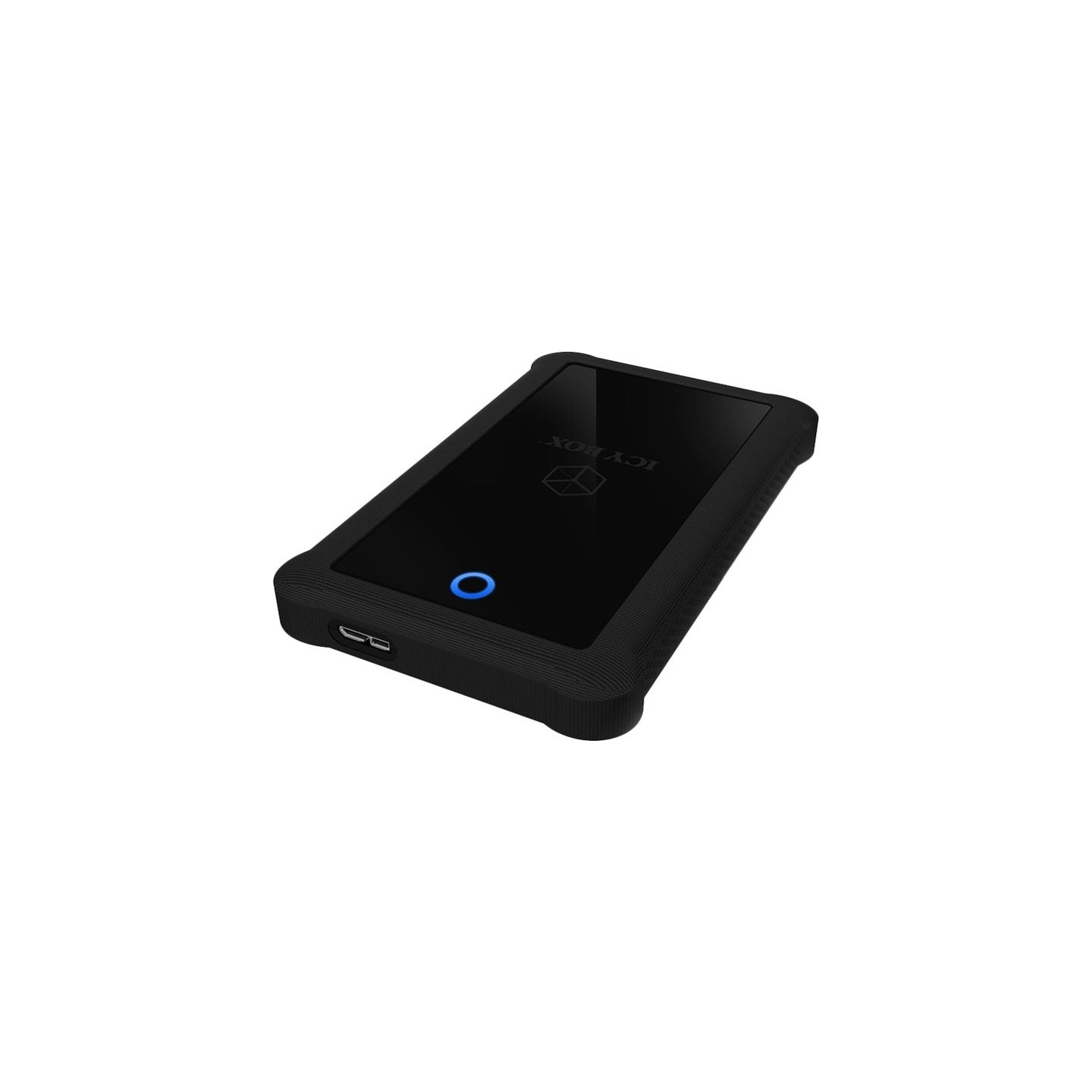 Raidsonic | ICY BOX | IB-233U3-B External enclosure for 2.5" SATA HDD/SSD with USB 3.0 interface and silicone protection sleeve 