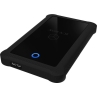 Raidsonic | ICY BOX | IB-233U3-B External enclosure for 2.5" SATA HDD/SSD with USB 3.0 interface and silicone protection sleeve 