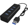 Raidsonic | 4 port USB 3.0 hub | IB-HUB1409-U3