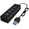 Raidsonic | 4 port USB 3.0 hub | IB-HUB1409-U3