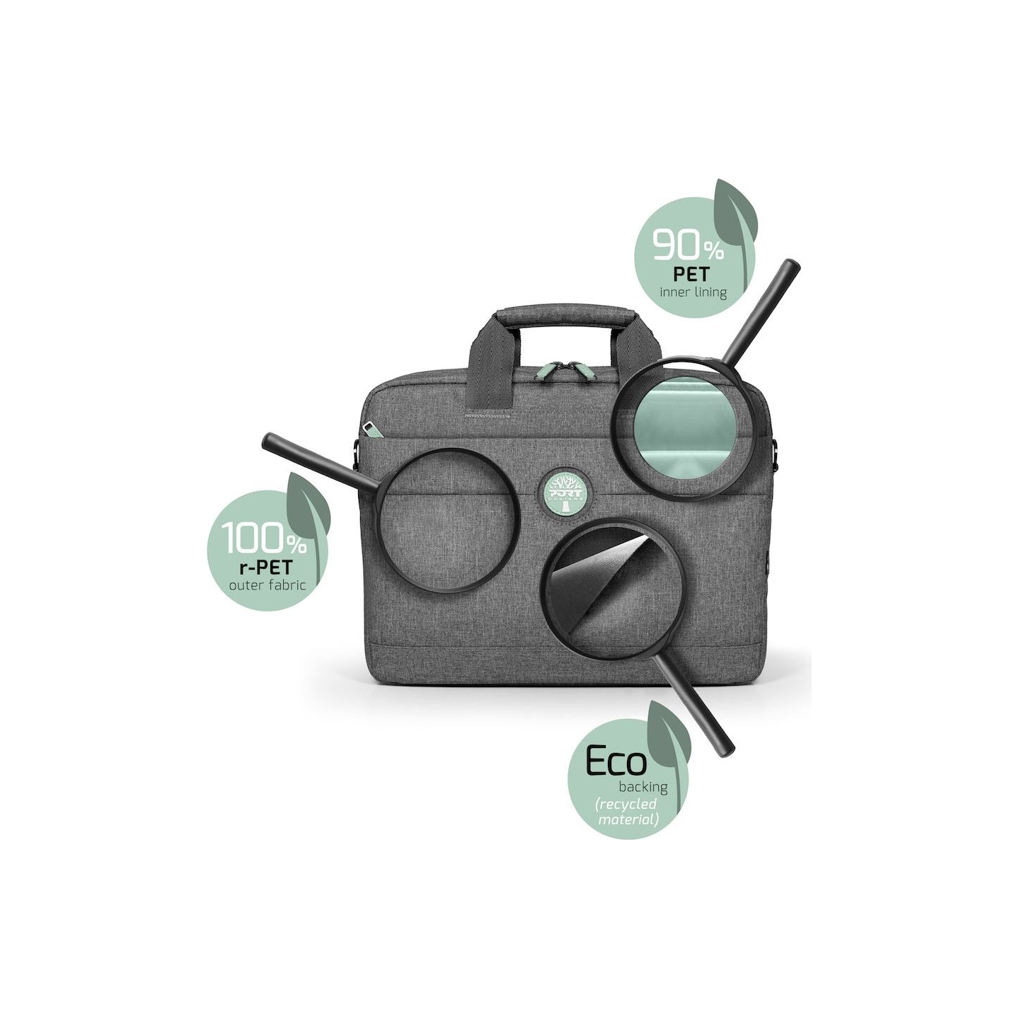 Port Designs | Yosemite Eco TL Laptop Case 13/14 | Laptop Case | Grey | Shoulder strap