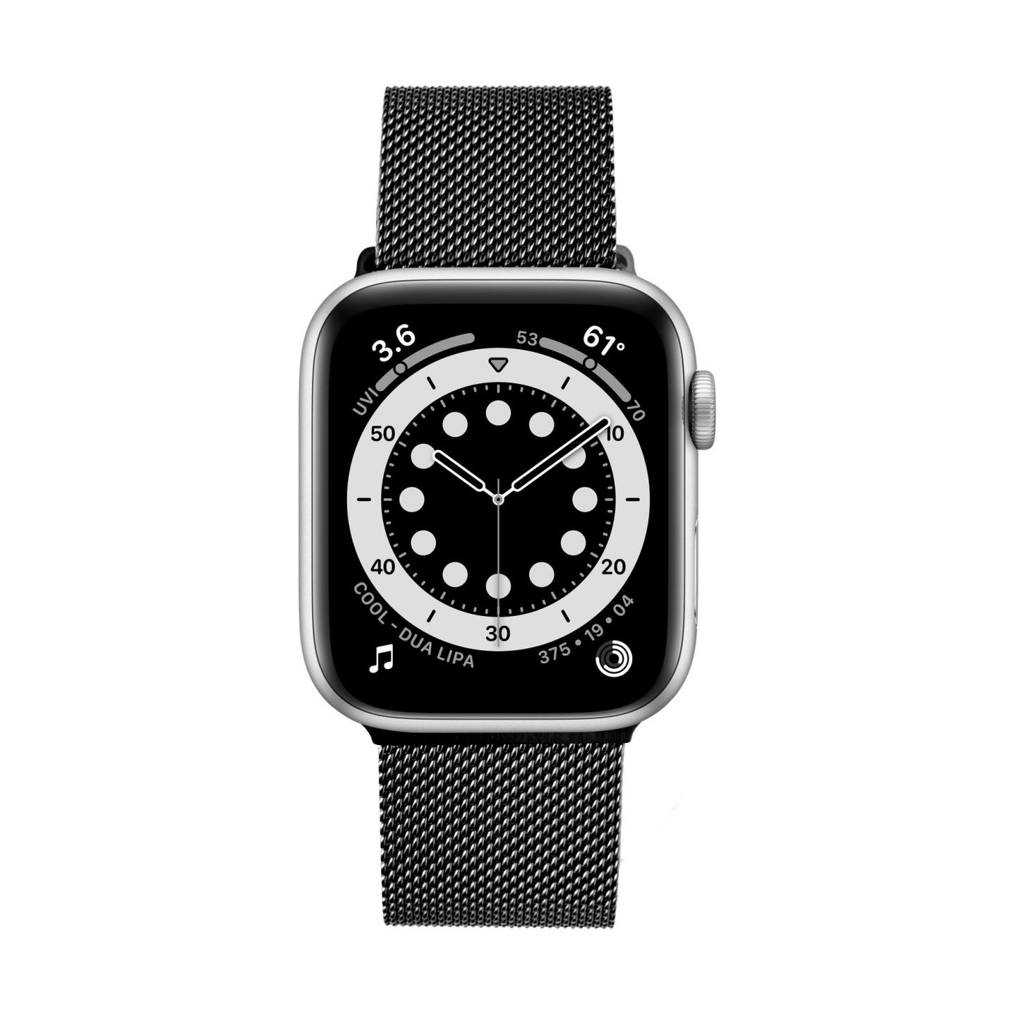 Fixed | Mesh Strap for Apple Watch 42/44/45/46/49mm | 42 mm, 44 mm, 45 mm, 46 mm, 49 mm | Black