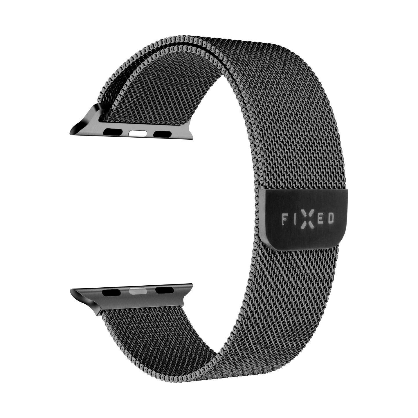 Fixed | Mesh Strap for Apple Watch 42/44/45/46/49mm | 42 mm, 44 mm, 45 mm, 46 mm, 49 mm | Black