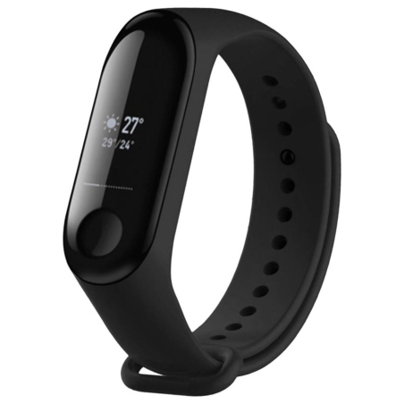 Fixed | Silicone Strap for Xiaomi Mi Band 3/4 | Black