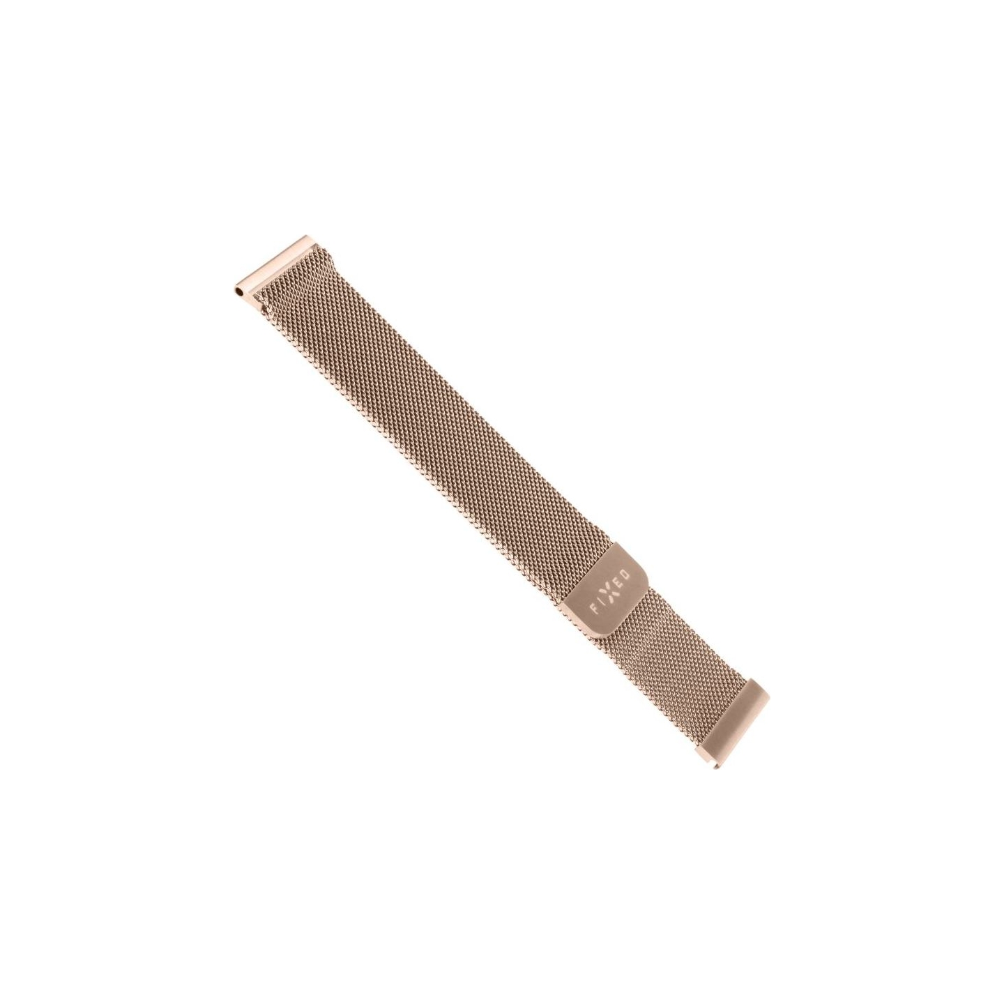 Fixed | Mesh Strap with Quick Release, 18mm, Stainless Steel Mesh Strap for Smartwatch | Gold