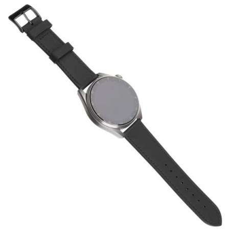 Fixed | Leather Strap with Quick Release 20mm for Smartwatch | Black