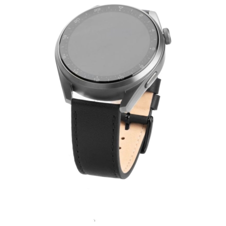 Fixed | Leather Strap with Quick Release 20mm for Smartwatch | Black
