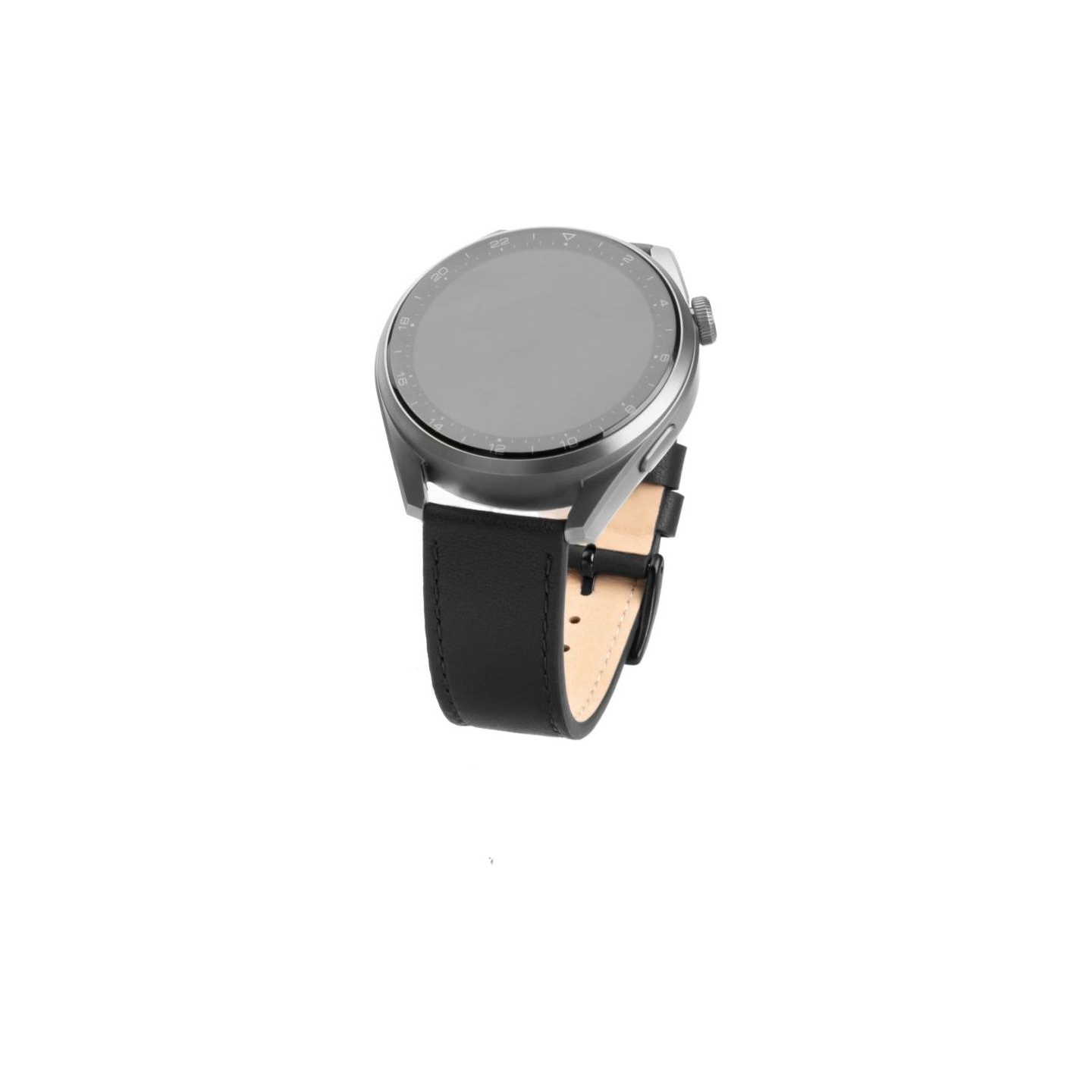 Fixed | Leather Strap with Quick Release 20mm for Smartwatch | Black