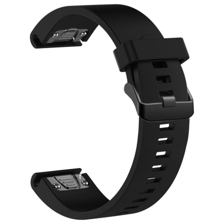 Fixed | Silicone Strap for Garmin QuickFit 20mm | Black