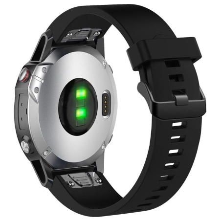 Fixed | Silicone Strap for Garmin QuickFit 20mm | Black