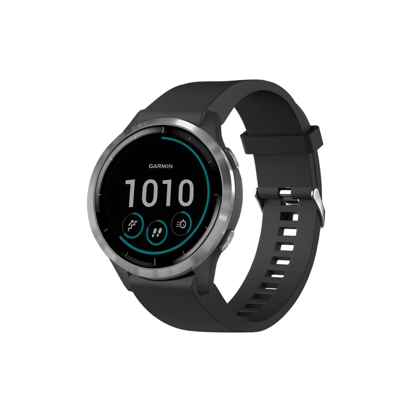 Fixed | Silicone Strap for Garmin QuickFit 20mm | Black