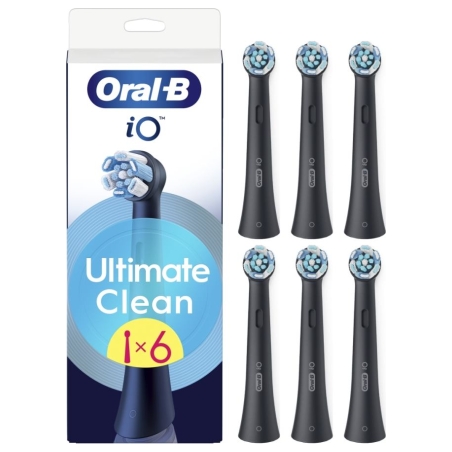 Oral-B | Replaceable toothbrush heads | iO UltimateClean | Heads | For adults | Number of brush heads included 6 | Black