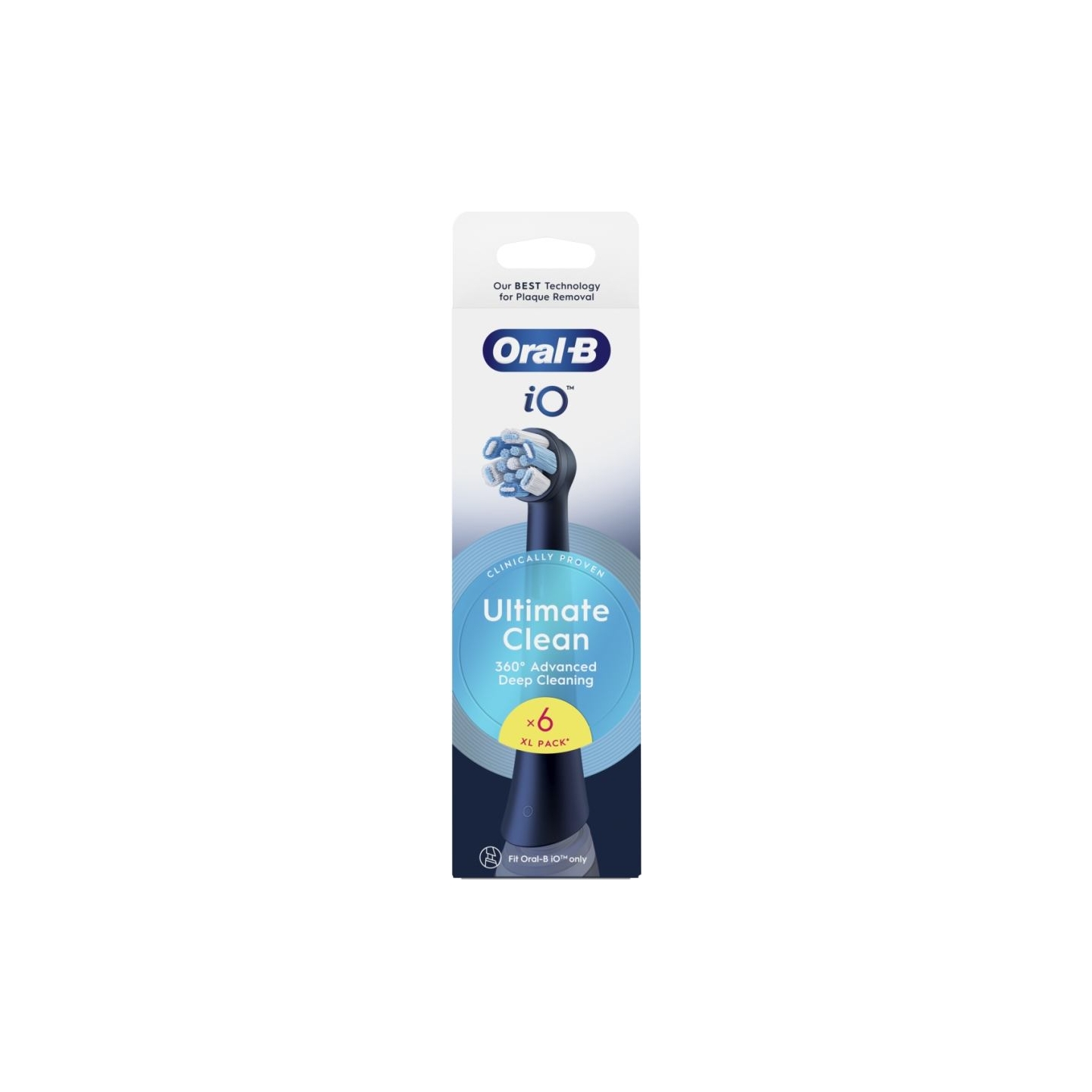 Oral-B | Replaceable toothbrush heads | iO UltimateClean | Heads | For adults | Number of brush heads included 6 | Black