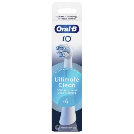 Oral-B | Replaceable toothbrush heads | iO UltimateClean | Heads | For adults | Number of brush heads included 4 | White