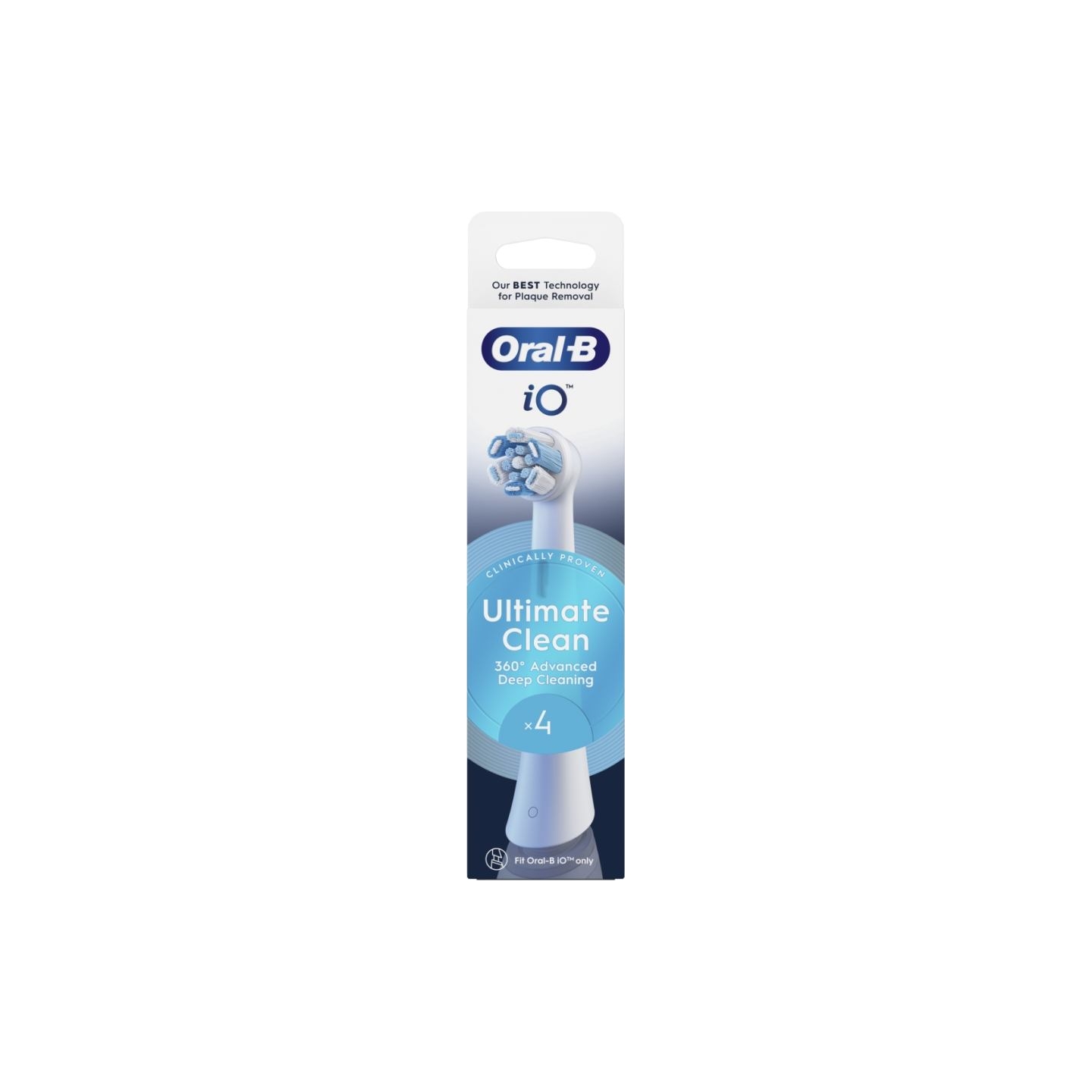 Oral-B | Replaceable toothbrush heads | iO UltimateClean | Heads | For adults | Number of brush heads included 4 | White