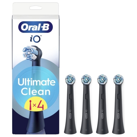 Oral-B | Replaceable toothbrush heads | iO UltimateClean | Heads | For adults | Number of brush heads included 4 | Black