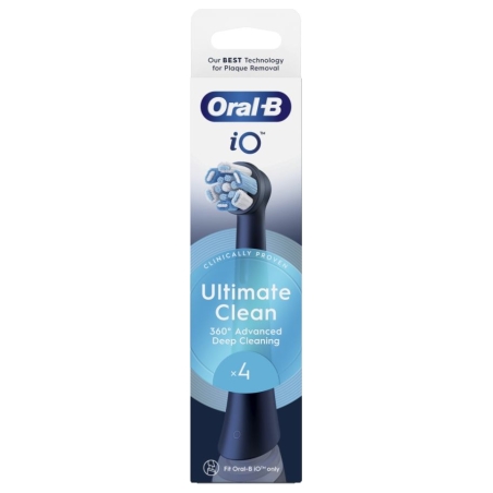 Oral-B | Replaceable toothbrush heads | iO UltimateClean | Heads | For adults | Number of brush heads included 4 | Black