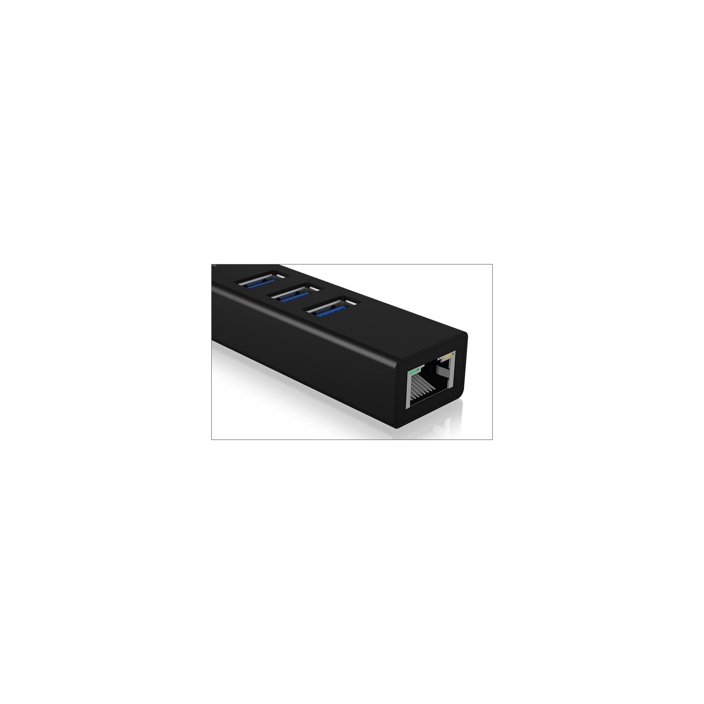 Raidsonic | 4 Port Hub with USB 3.0 Type-A, Type-C, Gigabit LAN | Icy Box IB-HUB1419-LAN