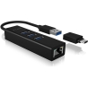 Raidsonic | 4 Port Hub with USB 3.0 Type-A, Type-C, Gigabit LAN | Icy Box IB-HUB1419-LAN