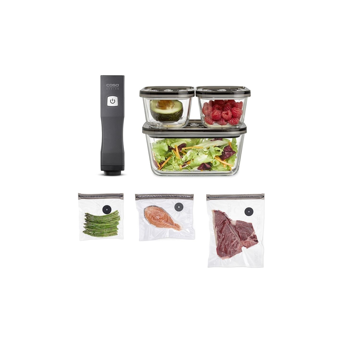 Caso | Vacu OneTouch Vacuum sealer Eco-Set | Black