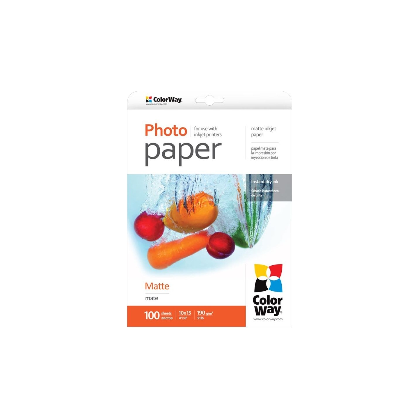 Colorway Matte Photo Paper | 190 g/m² | 10x15