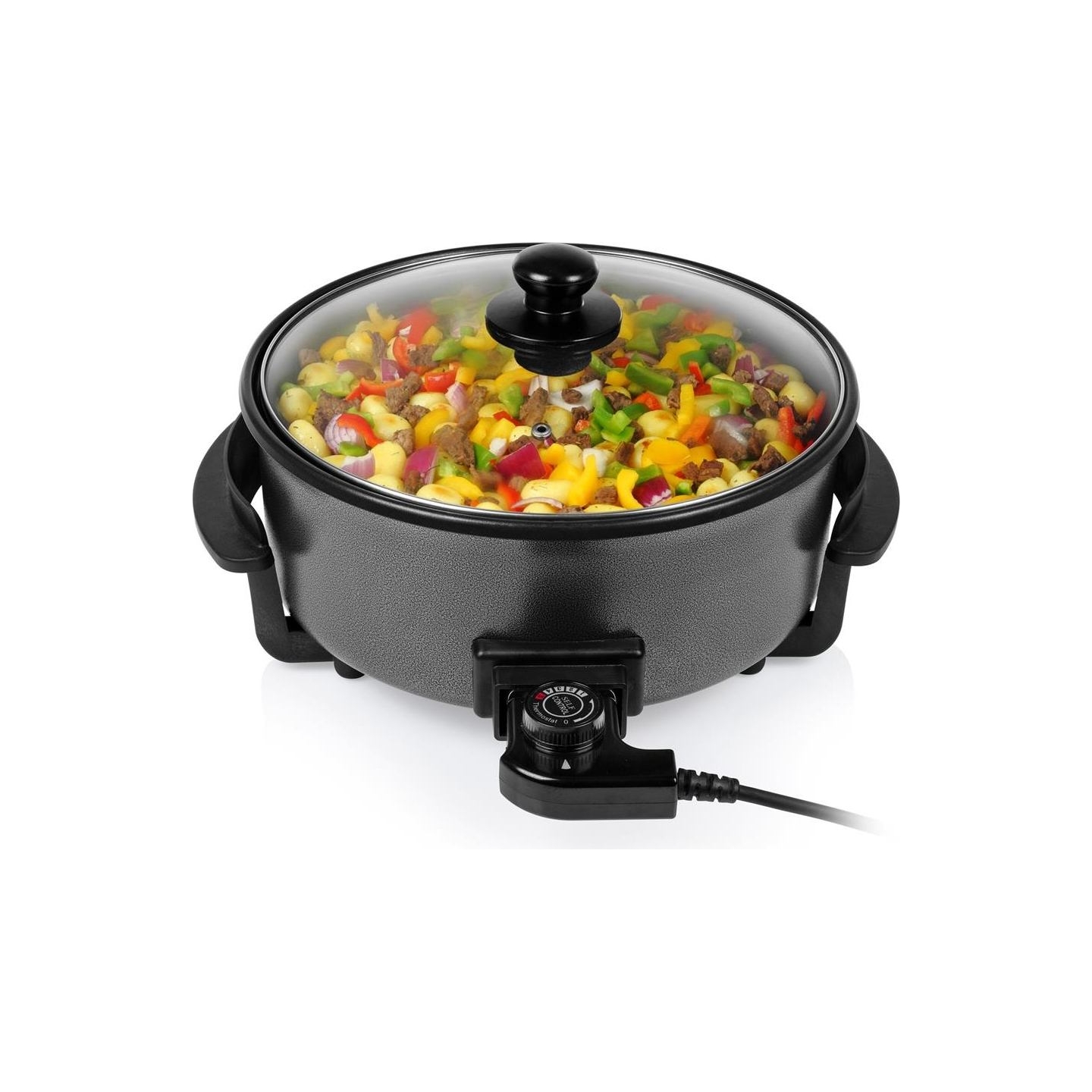 Tristar | Multifunctional grill pan XL | PZ-9135 | Diameter 30 cm | Grill | 1500 W | Lid included | Fixed handle | Black