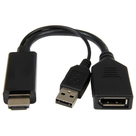 Cablexpert | Active 4K HDMI to DisplayPort Adapter | A-HDMIM-DPF-01 | Black | DisplayPort Female | HDMI Male (Type A) | 0.1 m