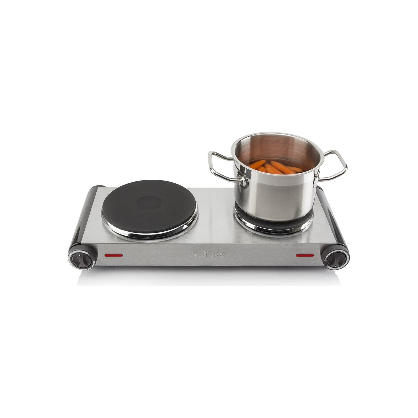 Tristar | Free standing table hob | KP-6248 | Number of burners/cooking zones 2 | Stainless Steel/Black | Electric