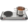 Tristar | Free standing table hob | KP-6248 | Number of burners/cooking zones 2 | Stainless Steel/Black | Electric