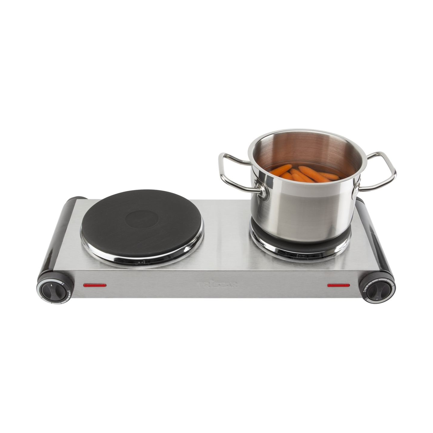 Tristar | Free standing table hob | KP-6248 | Number of burners/cooking zones 2 | Stainless Steel/Black | Electric