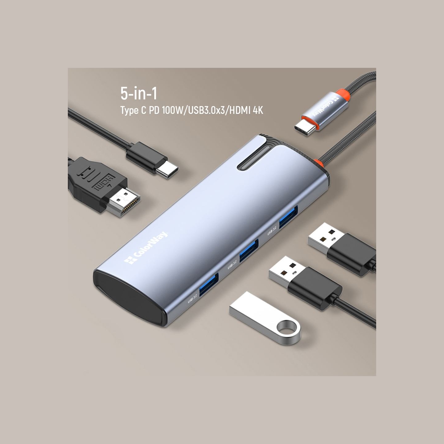 Colorway 5-in-1 Docking Station | CW-HUB01
