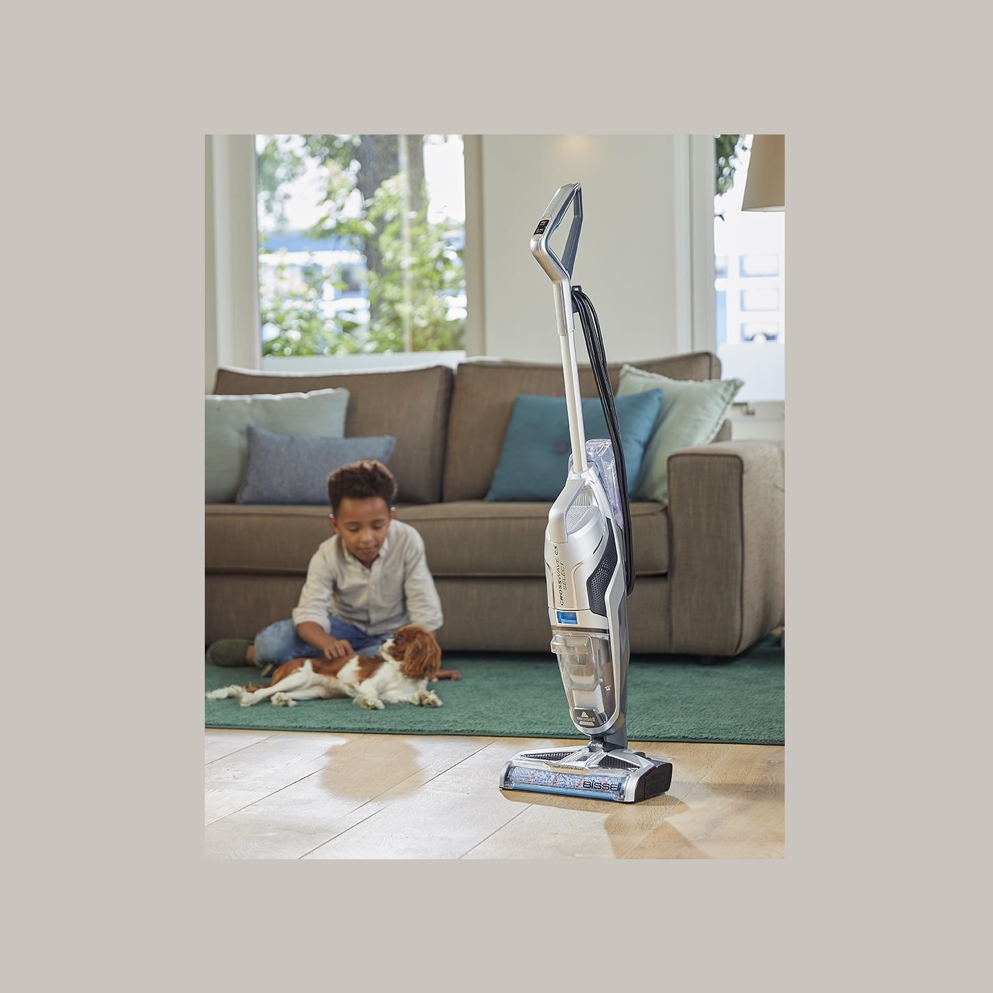 Bissell | Vacuum Cleaner | CrossWave C3 Select | Corded operating | Handstick | Washing function | 560 W | Black/Titanium/Blue |