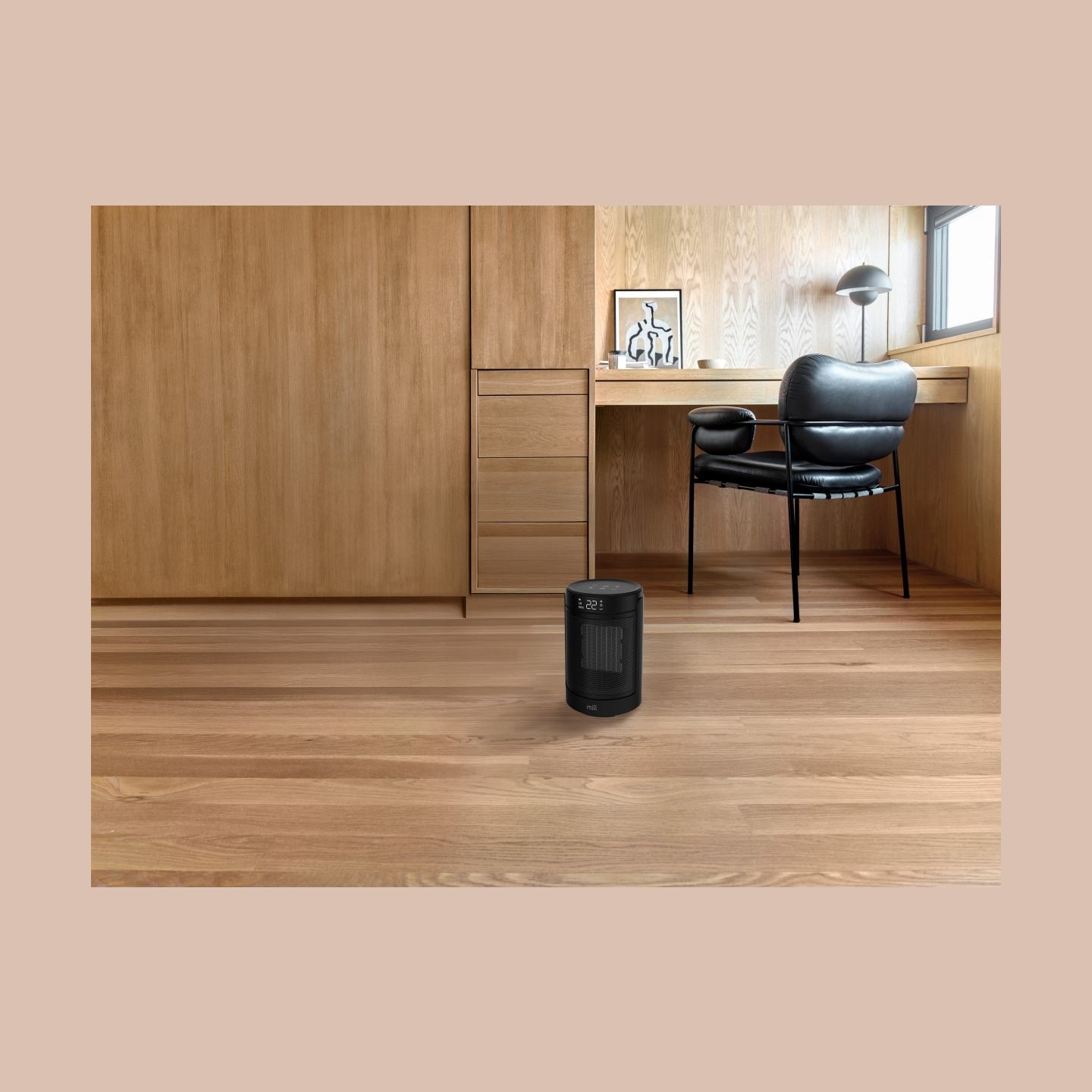 Mill FH1500BLACK | Ceramic fan heater | 1500 W | Suitable for rooms up to 22 m² | Black
