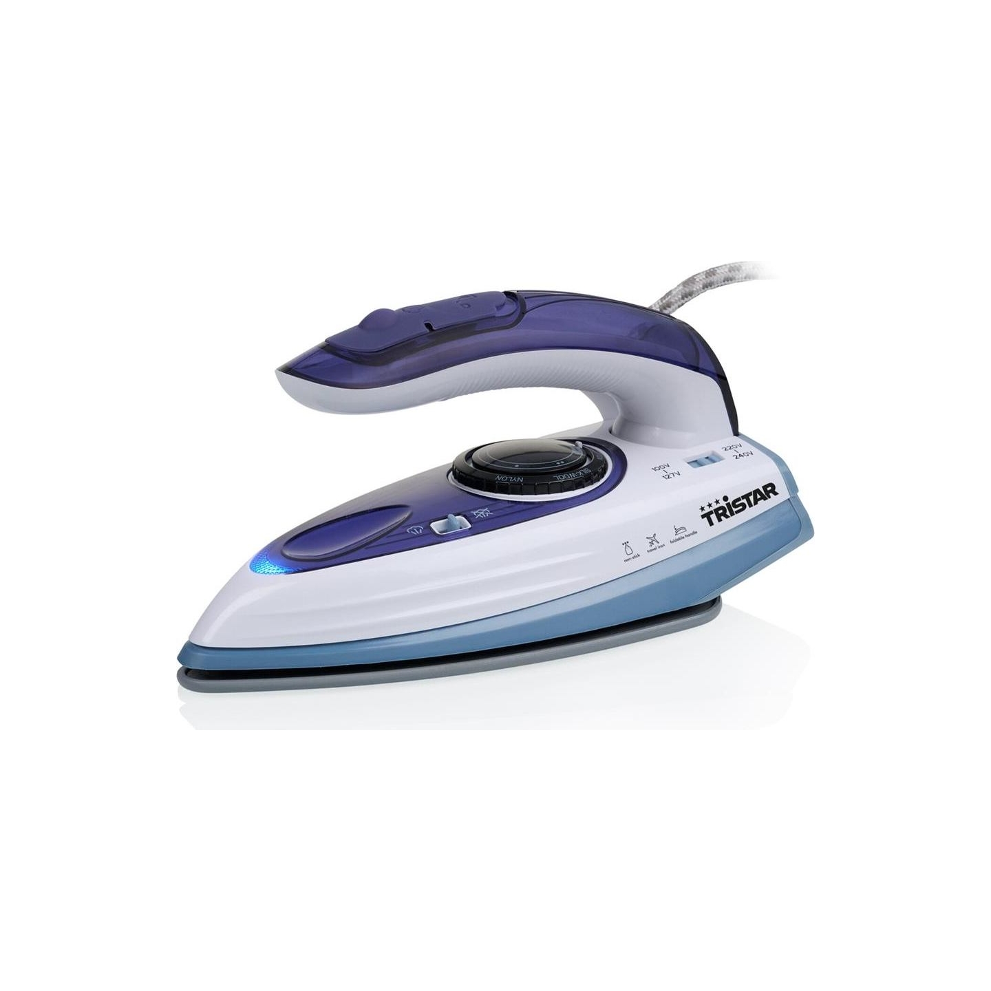 Tristar | Travel Steam Iron | ST-8152 | Steam Iron | 1000 W | Water tank capacity 60 ml | Continuous steam 15 g/min | Blue
