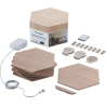 Nanoleaf | Elements Wood Look Hexagons Starter Kit (7 panels) | Cool White + Warm White