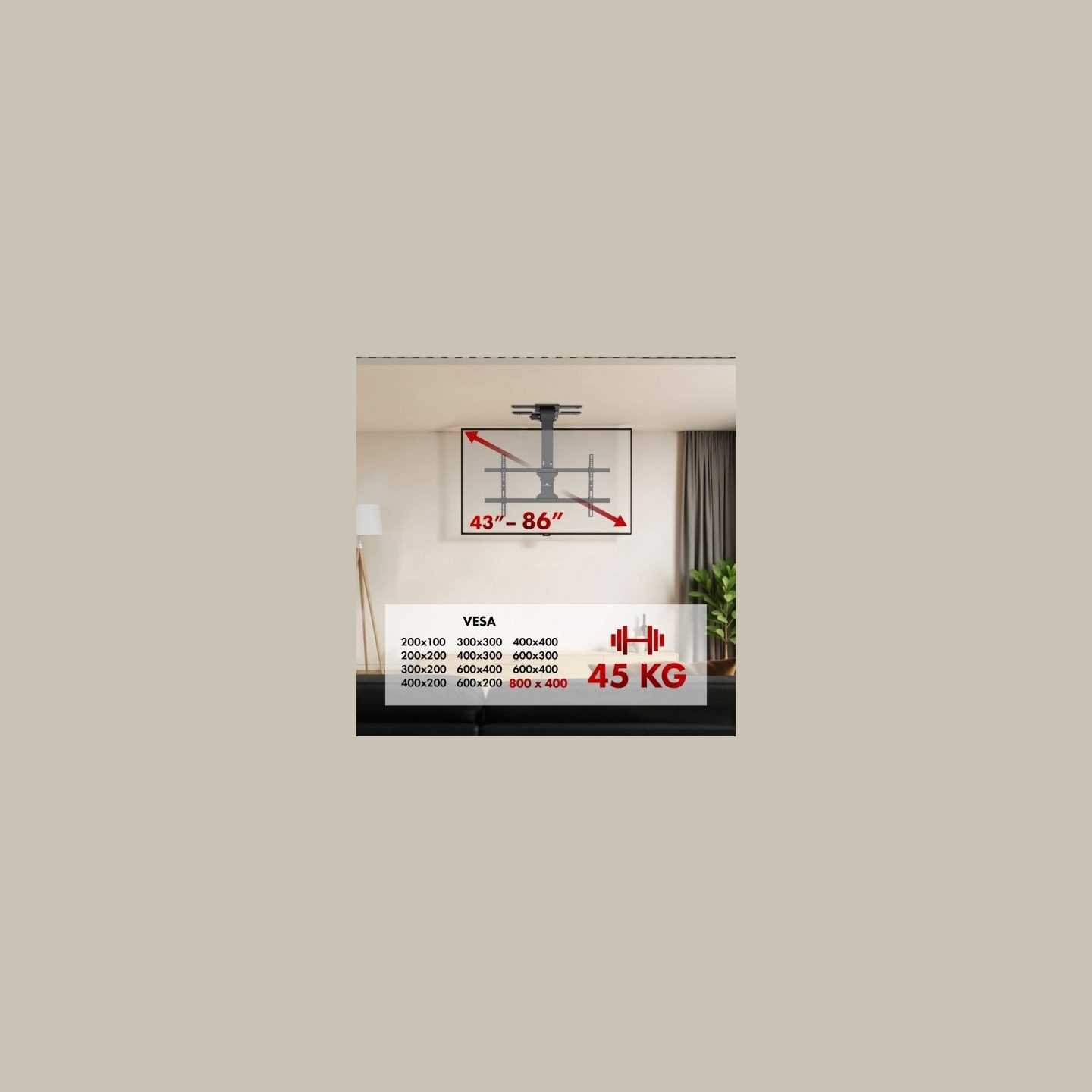 Maclean Electric TV mount MC-110 T