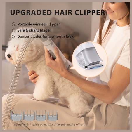 Petkit | Air Clipper Pet Grooming Vacuum Kit 5in1 | LM4 | Grey/White