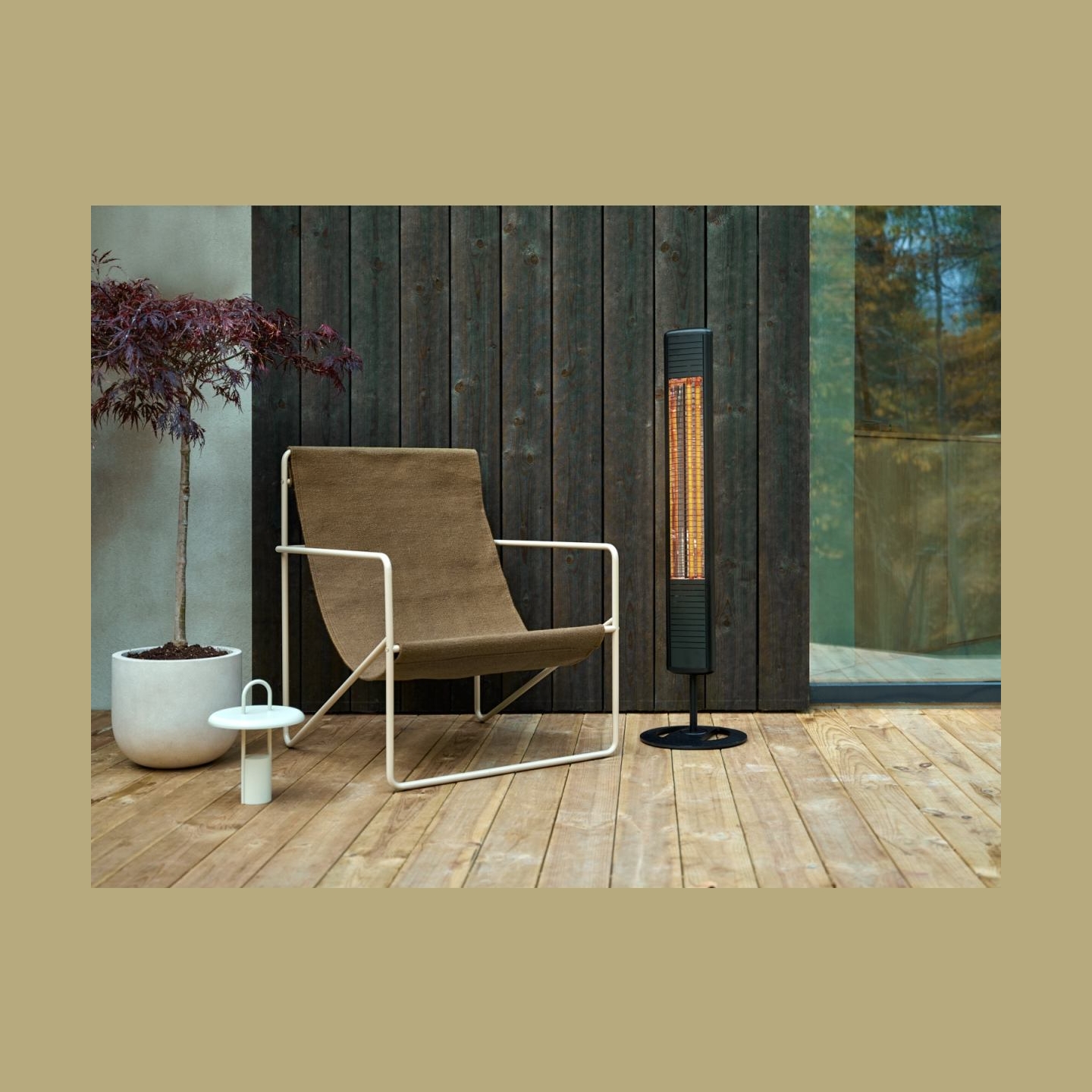 Mill | Outdoor Heater | OH2000ULGPFLOOR | Patio heater | 2000 W | Black | IP65