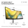 HP 534pm Series 5 Pro WQHD USB-C Curved Conferencing PVC Free Monitor - 34" 3440x1440 WQHD 400-nit AG, VA, USB-C(100W/15W)/HDMI/