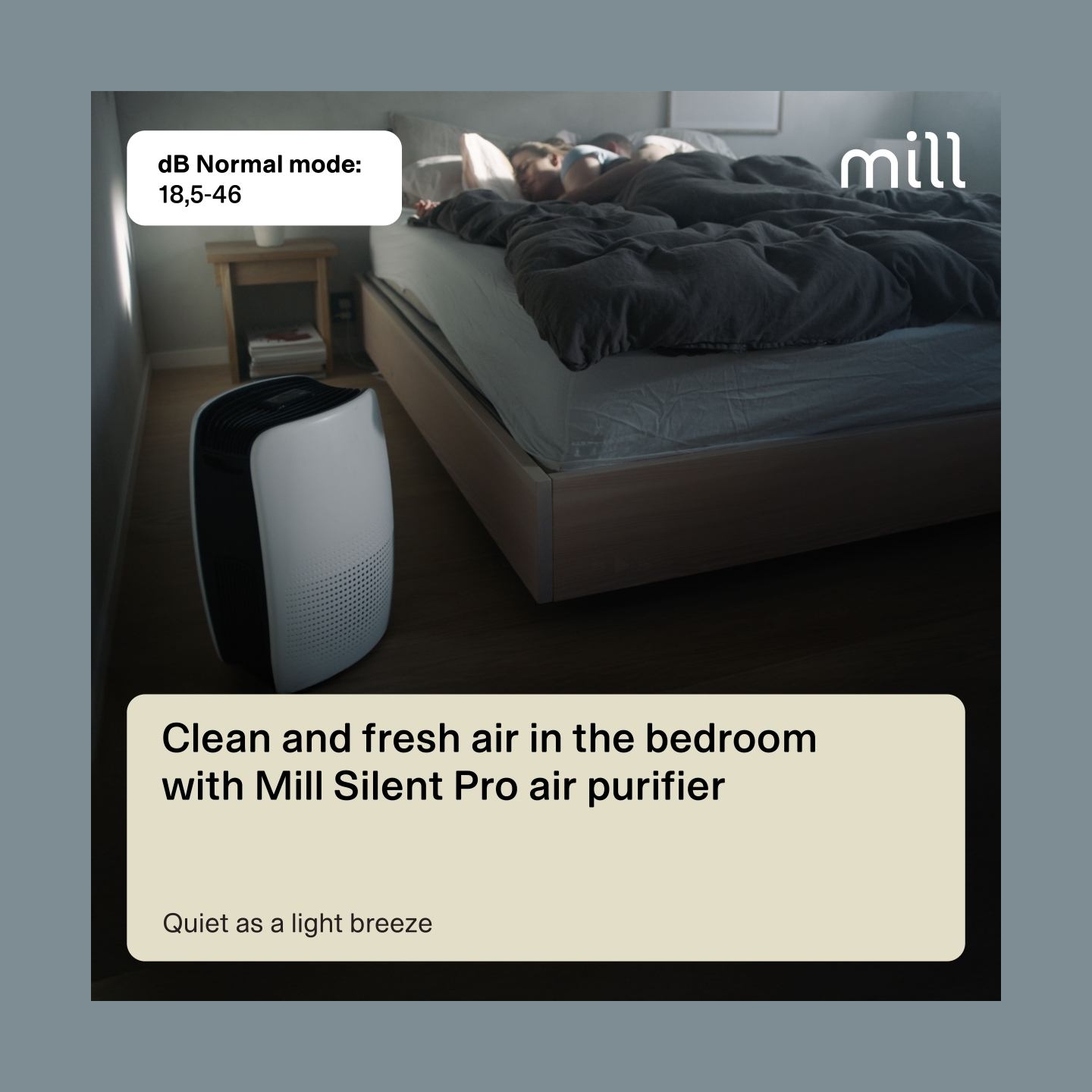 Mill | Silent Pro Air Purifier | APSILENT | Suitable for rooms up to 115 m² | 68.3 m³ | White/Black