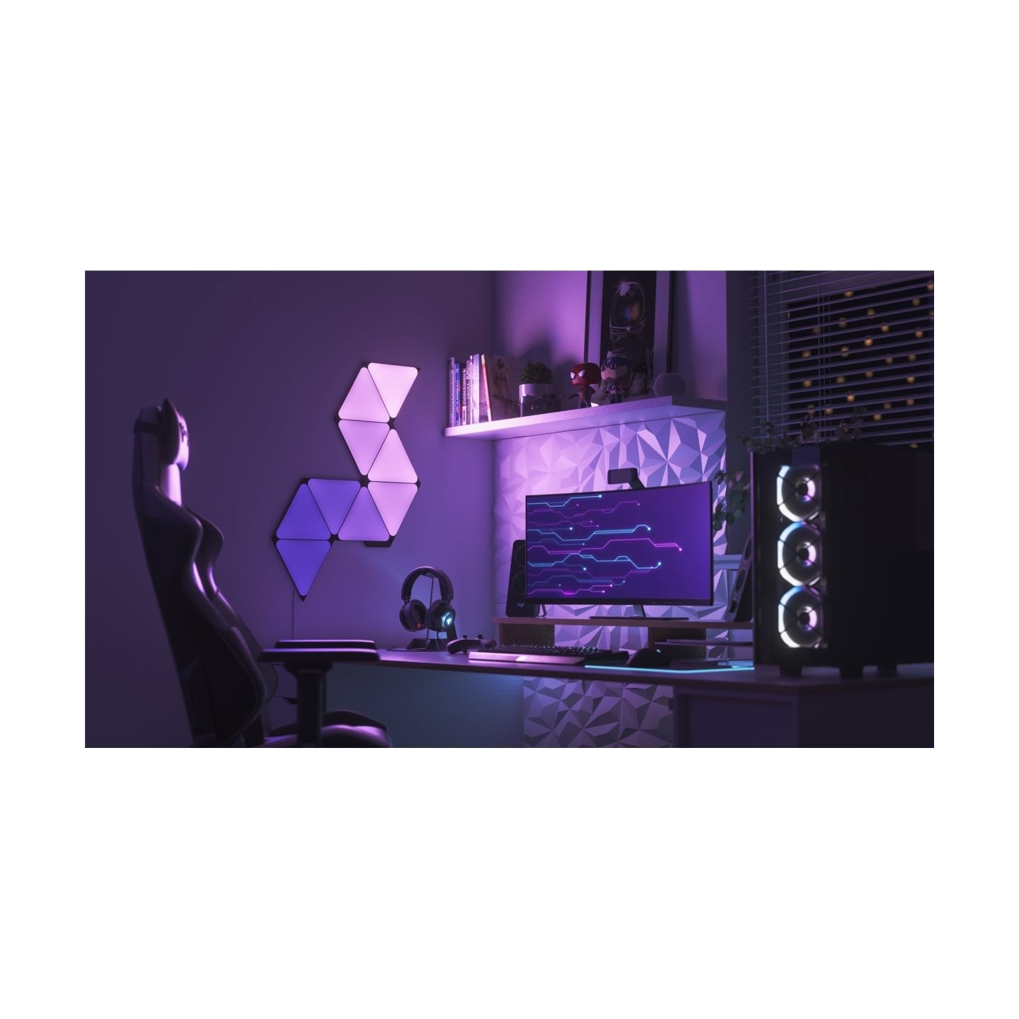 Nanoleaf | Shapes Black Triangles Starter Kit (9 panels) | 42 W | WiFi