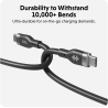 Hyper | HyperJuice USB-C Silicone Charging Cable | HJ4011BKGL