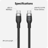 Hyper | HyperJuice USB-C Silicone Charging Cable | HJ4011BKGL